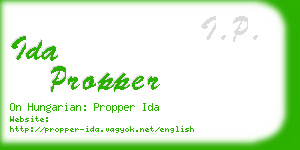 ida propper business card
